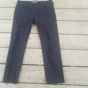 ❤Maunces distressed Rawhem black pants5/6
